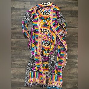 Multicolor Geometric Patterned Robe Small/Medium